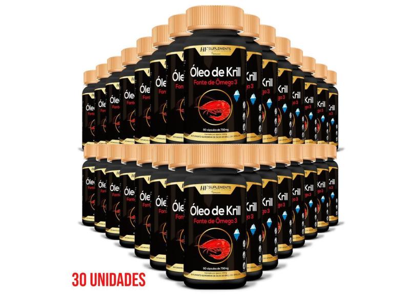 30X Óleo De Krill 60Caps 750Mg Hf Suplements
