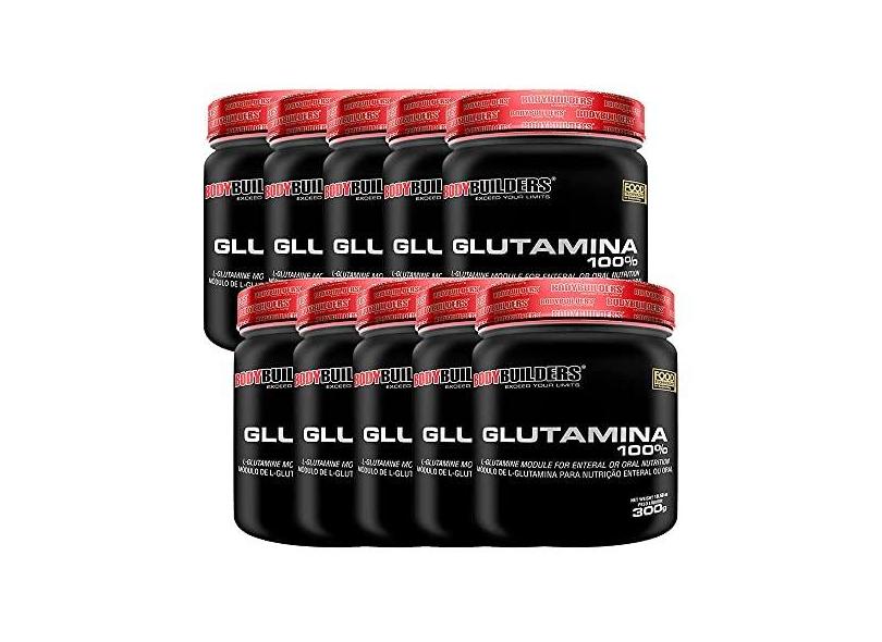 KIT 10x Glutamina 100% 300g - BodyBuilders