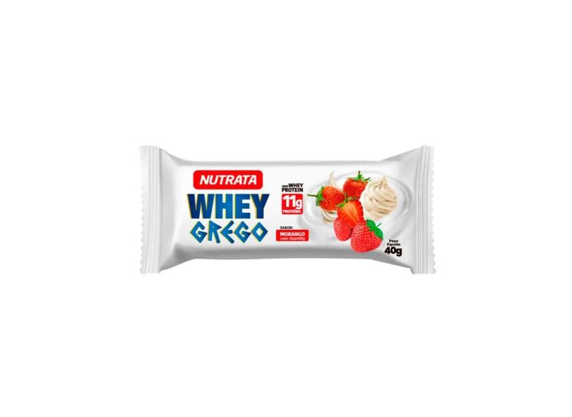 Nutrata Barra Whey Grego Morango Com Chantilly 40G