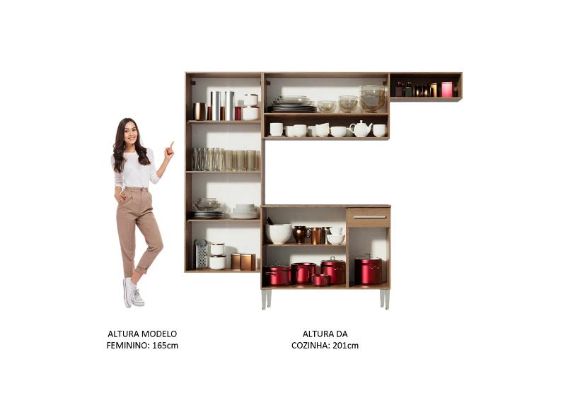 Cozinha Completa 1 Gaveta 9 Portas Emilly Fit Madesa