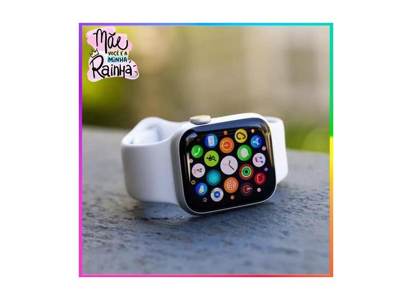 Relogio Smartwatch Presente para a Mãe Feminino Preto Serie 9 Branco W