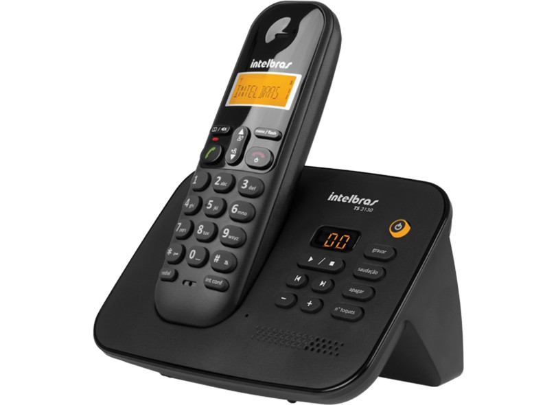 Telefone sem Fio Intelbras com 2 Ramais Secretaria Eletrônica TS 3130 + 2