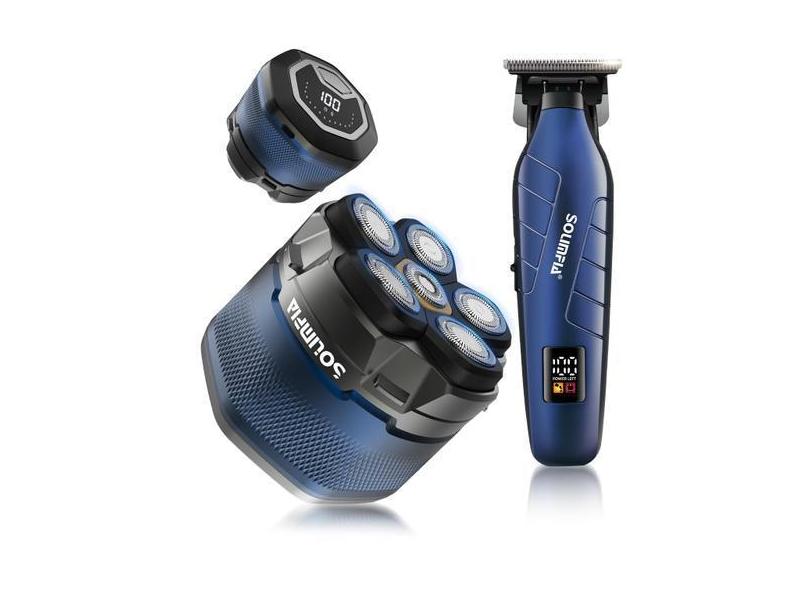Máquina de barbear elétrica Solimpia atualizada para homens carecas