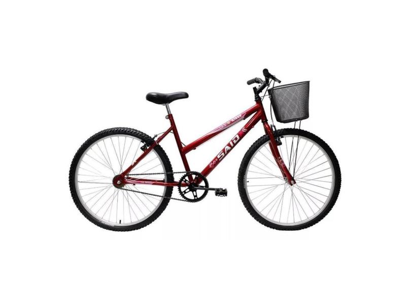 Bicicleta Aro 26 Feminina Mono Sem Marcha Com Cesta Saidx-Feminino