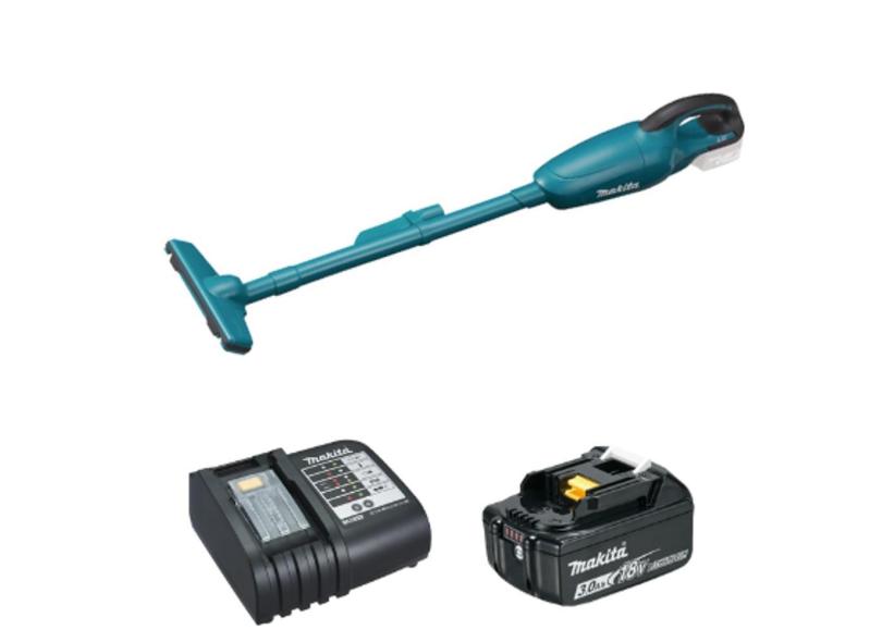 Aspirador De Pó Makita 18V Dcl180z + Bateria 3.0Ah Bl1830b Com Carregador