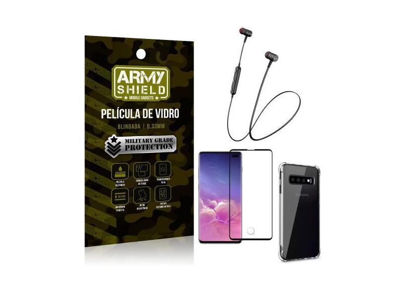 Fone Bluetooth Hs-615 Samsung S10 Plus + Capinha Anti Impacto + Pelícu