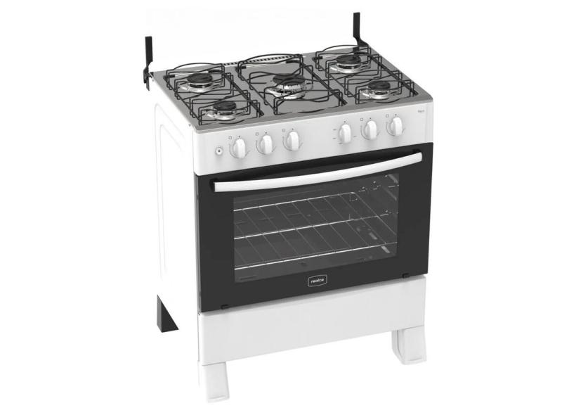 Fogão 5 Bocas Hera Realce a Gás Branco Automático 94L glp