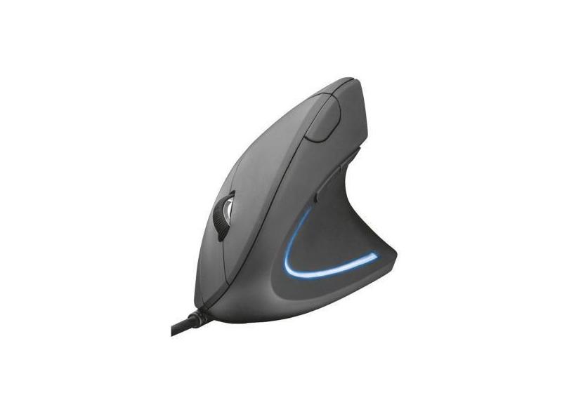 Mouse Gamer Trust Óptico 1600DPI 6 Botões - Original Trust Verto