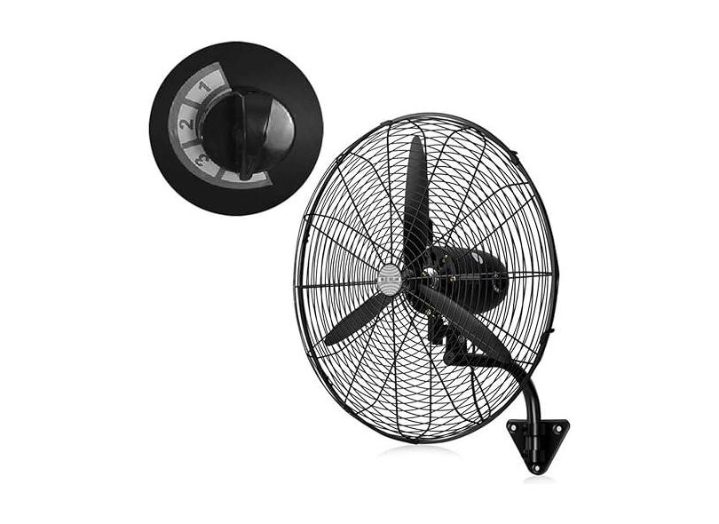 Ventilador de montagem em parede Ventilador industrial de parede Ventiladores elétricos pretos Resfriamento silencioso 20 ″ / 26 ″ / 30 ″ Ventiladores oscilantes Ventilador de parede silenci