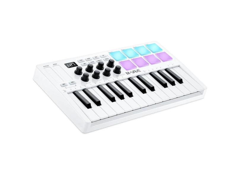 Controlador de teclado M-WAVE 25 teclas USB MIDI piano M-VAVE