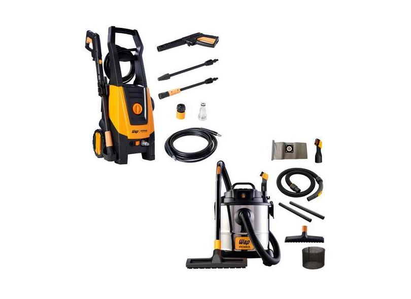 Aspirador De Pó/Água Wap Gtw Inox 20L 127V 1600W + Lavadora Alta Press