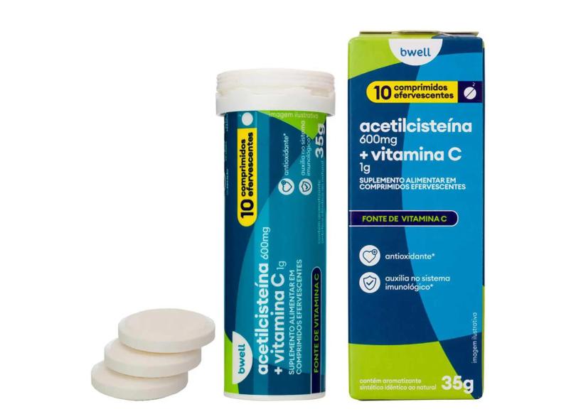 Bwell Acetilcisteina +  Vitamina C Efervescente 10 Comprimidos