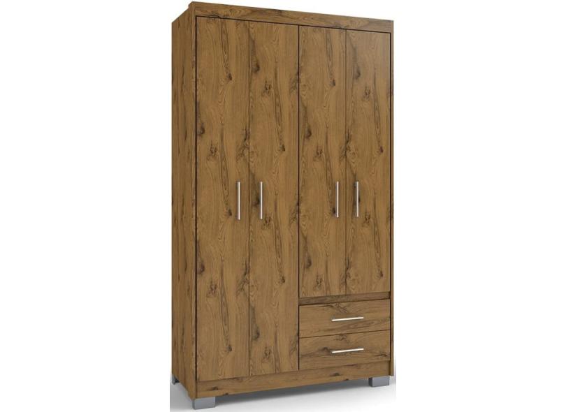 Guarda-Roupa Solteiro 4 Portas 2 Gavetas Batrol