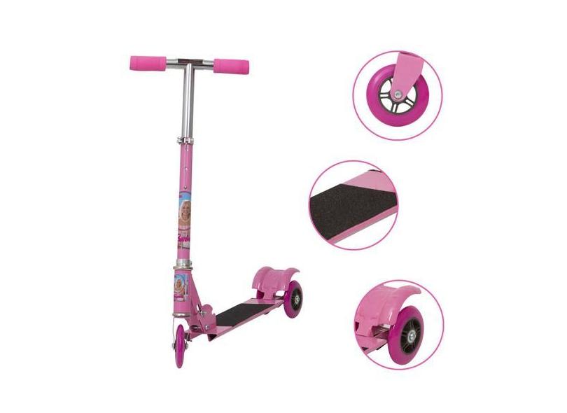 Patinete Barbie Criança Menina Ajustável Suporta Até 50Kg - Toys 2U