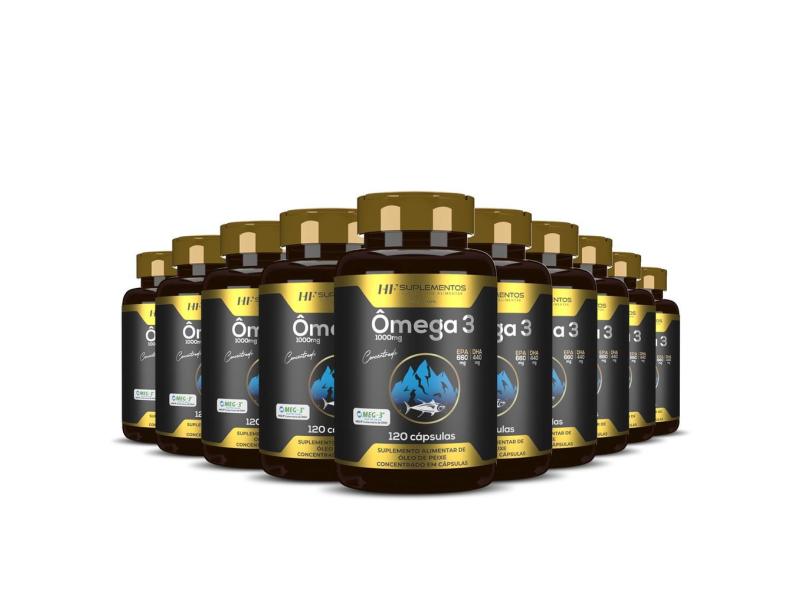 10X omega 3 concentrado meg 3 120 caps hf suplementos