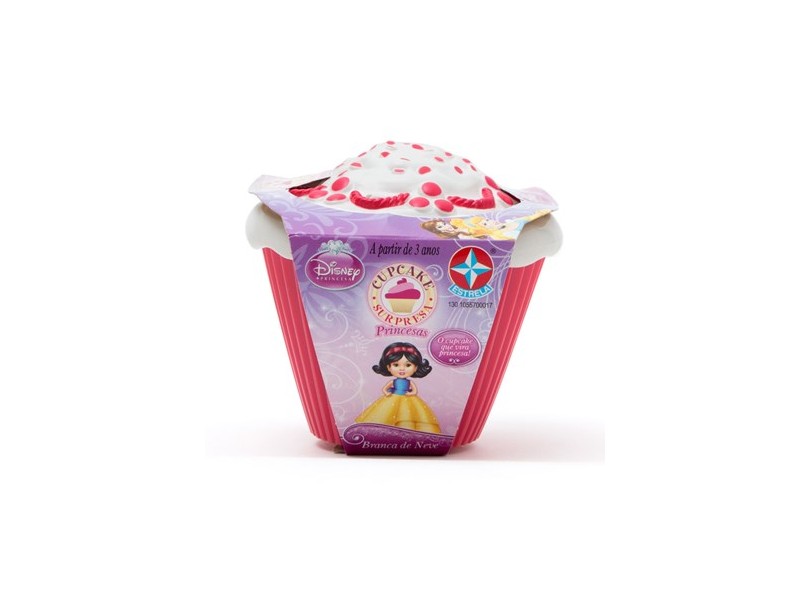 Boneca Cupcake Surpresa Princesas Disney Branca de Neve Estrela