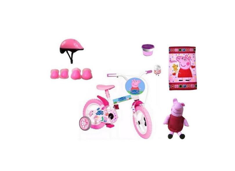 Bicicleta Peppa Pig Aro 12 Com 7 Itens