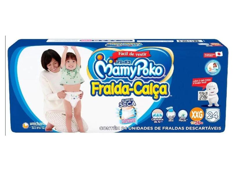 Fralda MamyPoko Fralda Calça Super seca XXG 24 Und 15 - 26kg