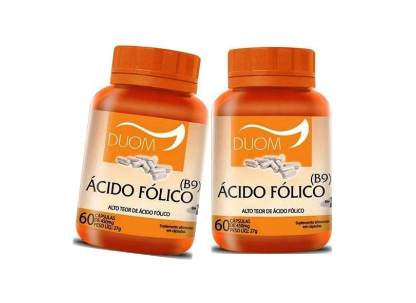 Vitamina B9 Ácido Fólico 120 Capsulas 450 Mg Com O Melhor Preço é No Zoom