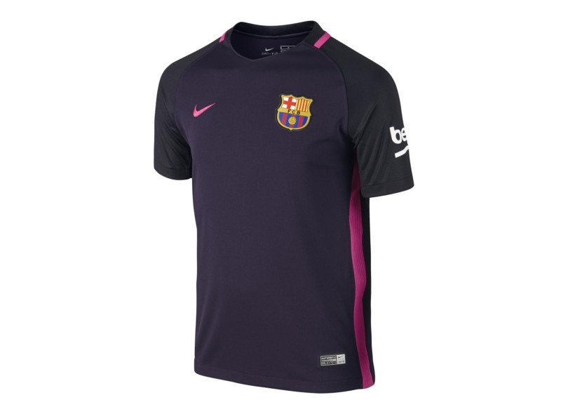 Camisa Torcedor infantil Barcelona II 2016/17 sem Número Nike