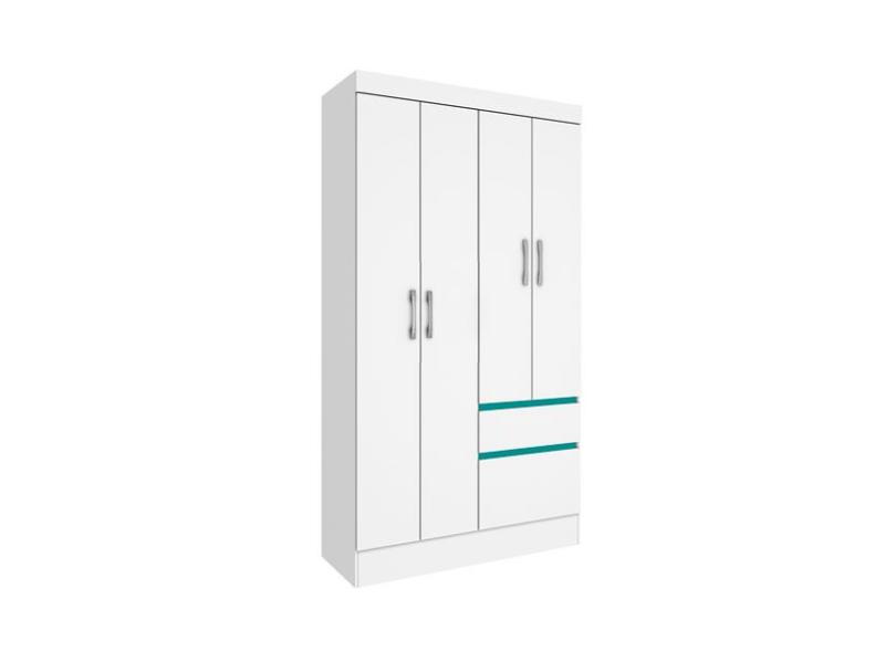 Guarda-Roupa Solteiro 4 Portas 2 Gavetas Oregon Tcil