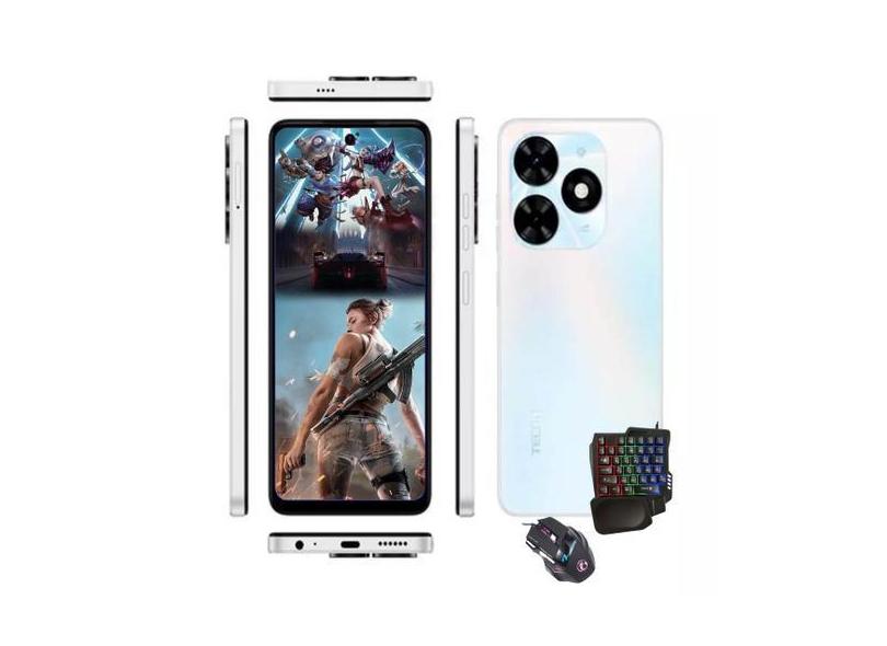 Smartphone Gamer Tecno Spark Go White 128GB/4GB RAM Android 13  com Te