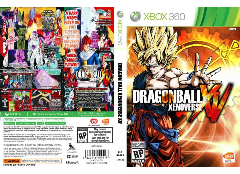 Jogo Xbox One Dragon Ball Xenoverse XV Mídia Física Novo - BANDAI