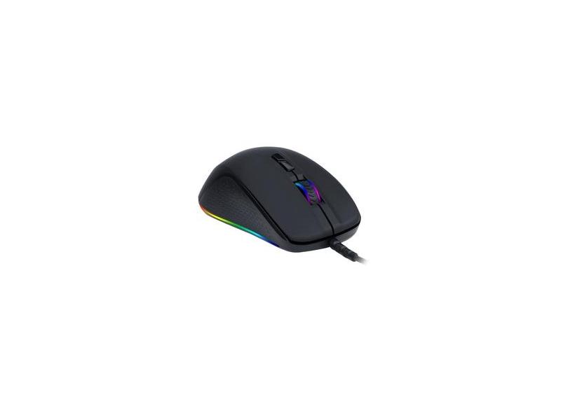 Mouse Gamer Redragon Stormrage RGB 10000DPI 7 Botões Programáveis Cabo de Malha - M718 RGB