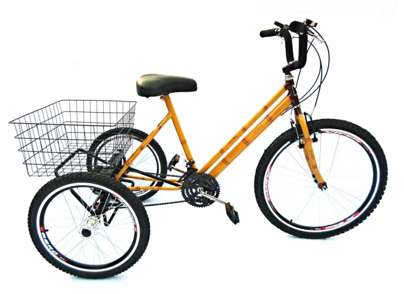 Bicicleta Triciclo Valdo Bike 21 Marchas Aro 26 Bambu