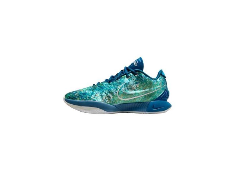 Nike Tênis masculino Lebron XXI, Azul Industrial/Pó de fóton/Esmeralda/Prata Metálica, 39