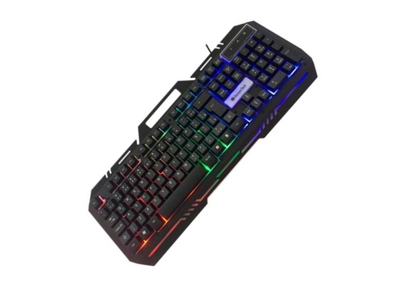 Teclado Gamer Semi Mecânico Colorido RGB BS1202 para Pc Computador