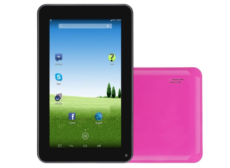 Tablet DL Eletrônicos Flex-S 4 GB TFT 7" Android 4.4 (Kit Kat) TP051BRA
