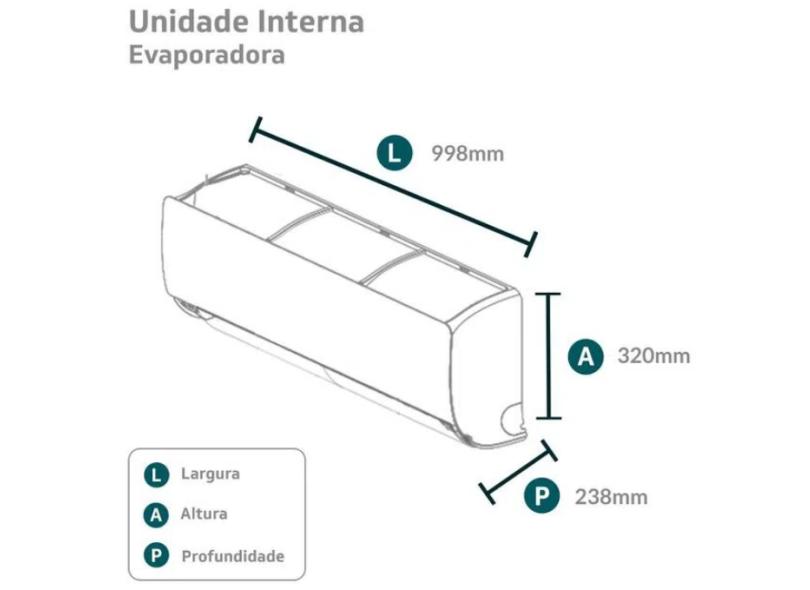 Ar-Condicionado Split Hi Wall Fujitsu 24000 BTUs Quente/Frio Inverter Airstage ASBG24KMBA / AOBG24KMCA