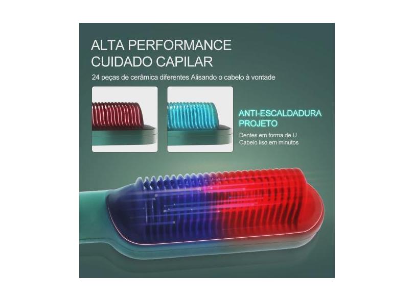 Escova Secadora Profissional Seca Alisa E Modela Cabelo Comb, penteade