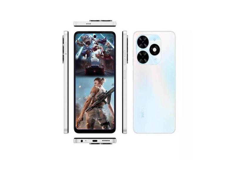 Smartphone Gamer Tecno Spark Go White 128GB/4GB RAM Dual Sim
