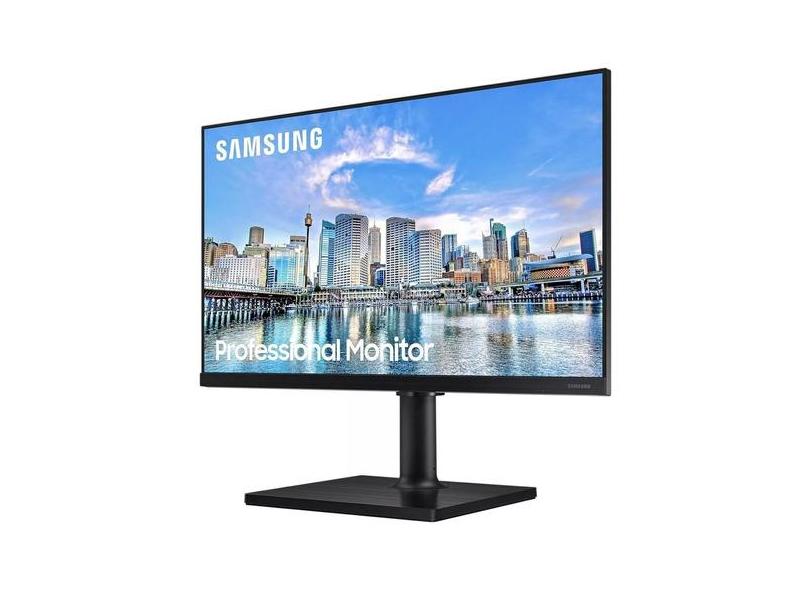 Monitor Samsung T450 24  Fhd, Tela Plana,  Painel Ips, 75hz LF24T450F
