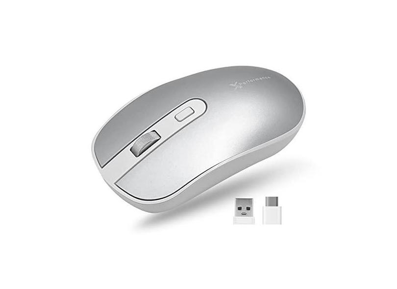 X9 Performance Mouse USB C duplo sem fio com receptor USB-A e tipo C - mouse para vários dispositivos - mouse sem fio RF USB tipo C de 2,4 G para MacBook Pro/Air, Apple Mac, iMac, laptop, computador