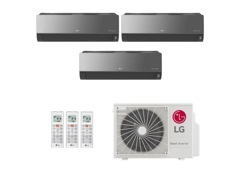 Ar-Condicionado Multi Split Inverter LG 21.000 (3x Evap HW Artcool 9.000) Quente/Frio 220V