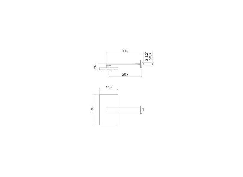 Chuveiro Axiom Slim Meber 1996 C 210 30 cm Cromado