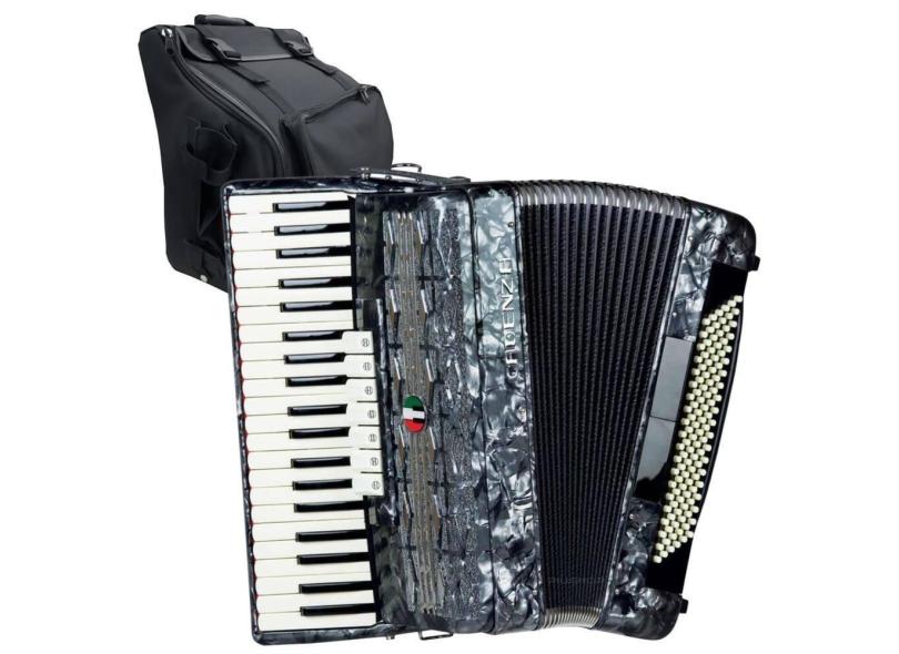 Acordeon 120 Baixos Cadenza CD 120/41 Cinza Perolado GR