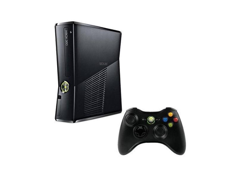 Console 360 Slim 250gb Standard Cor Matte Black + 1 Jogo, Xbox 360