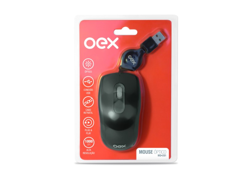 Mini Mouse Óptico USB MS-201 - OEX