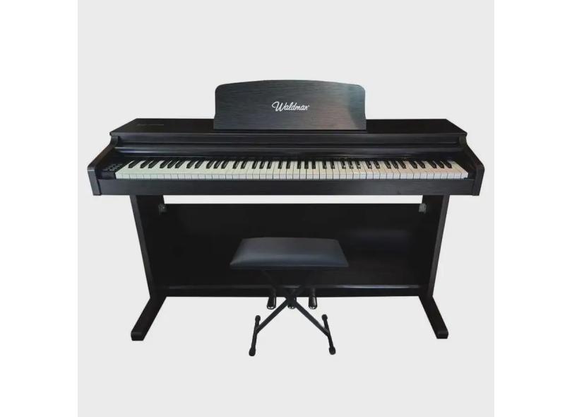 Piano Digital Waldman Key Grand KG-8800 Preto 88 Teclas + Banqueta em X