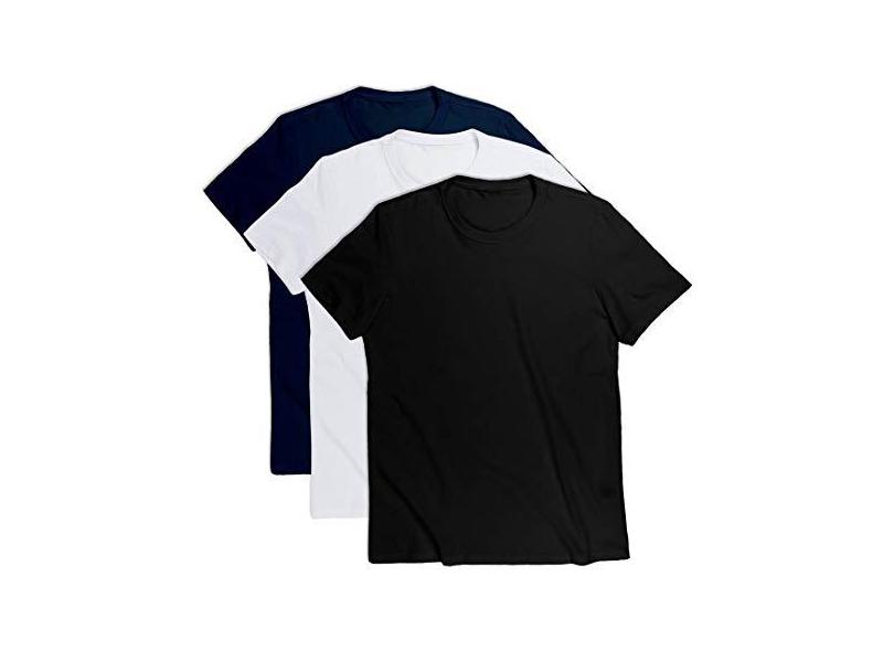 Kit Com 3 Camisetas Masculina Lisa Básica Algodão Premium Kit 5 GG em Promoção é no Buscapé