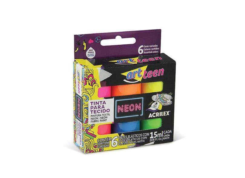 Tinta Neon Para Tecido Customização Tênis Boné Roupas Acrilex