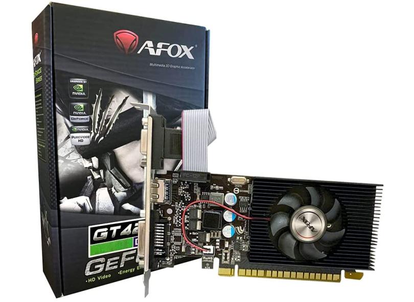 Placa de Video NVIDIA GeForce GT 420 4 GB DDR3 128 Bits Afox AF420-4096D3L5