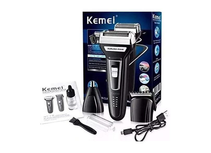 Maquina Kemei Maquininha De Barbear Depilador Masculino 3X1 - Dacar