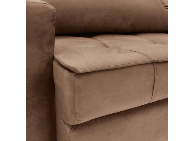 Sofá 3 lugares Reclinável Retrátil Suede Oppel I Mobly