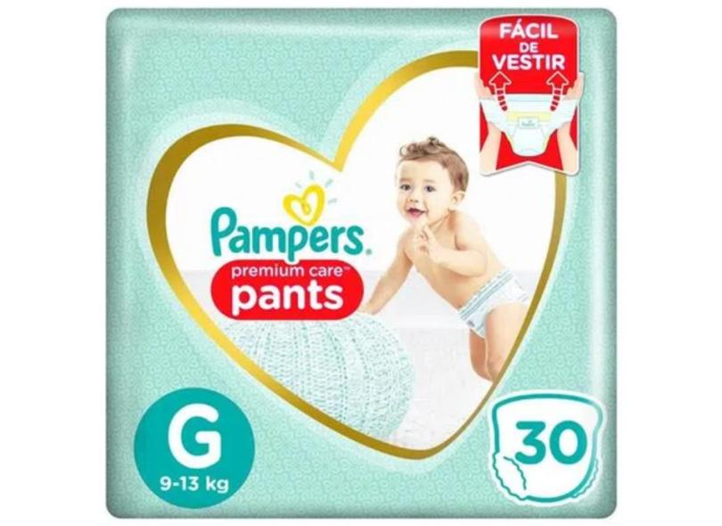 Fralda de Vestir Pampers Premium Care Pants G 30 Und 9 - 13kg