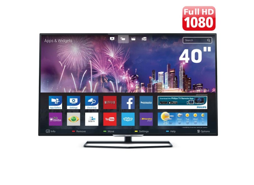 TV LED 40" Smart TV Philips Série 5000 Full HD 3 HDMI 40PFG5509